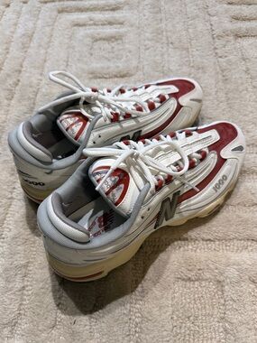 Men’s New Balance 1000 Red & White Sneakers in Size 10 (Never Worn)